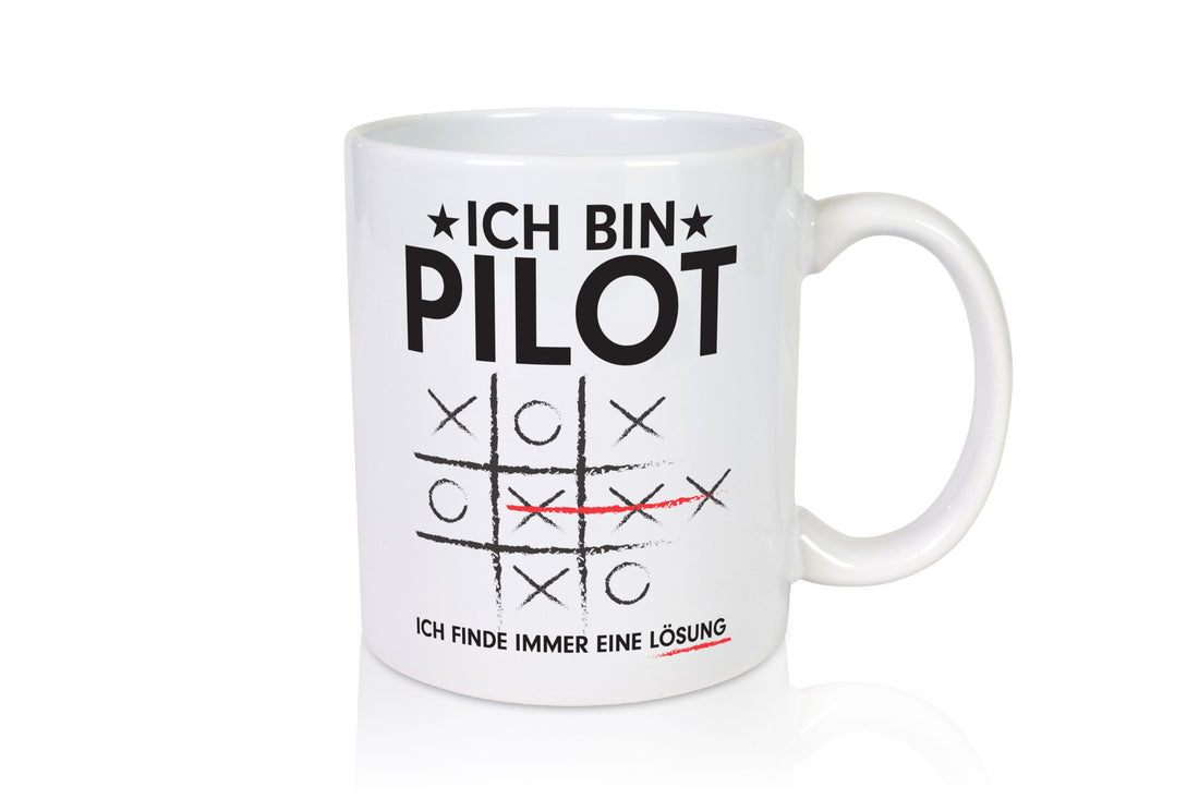 Löse Probleme: Pilot | Flugzeug Piloten lustig Humor Geschenkidee Geschenk Tasse