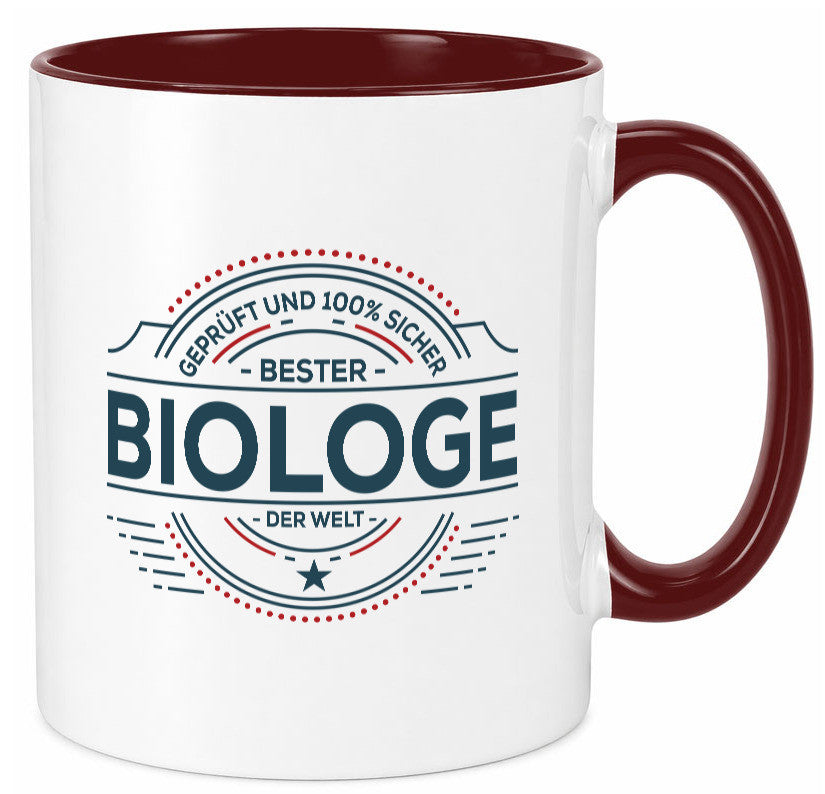 Geprüft und sicher: Biologe | Biologie Naturforscher Geschenk Humor Tasse
