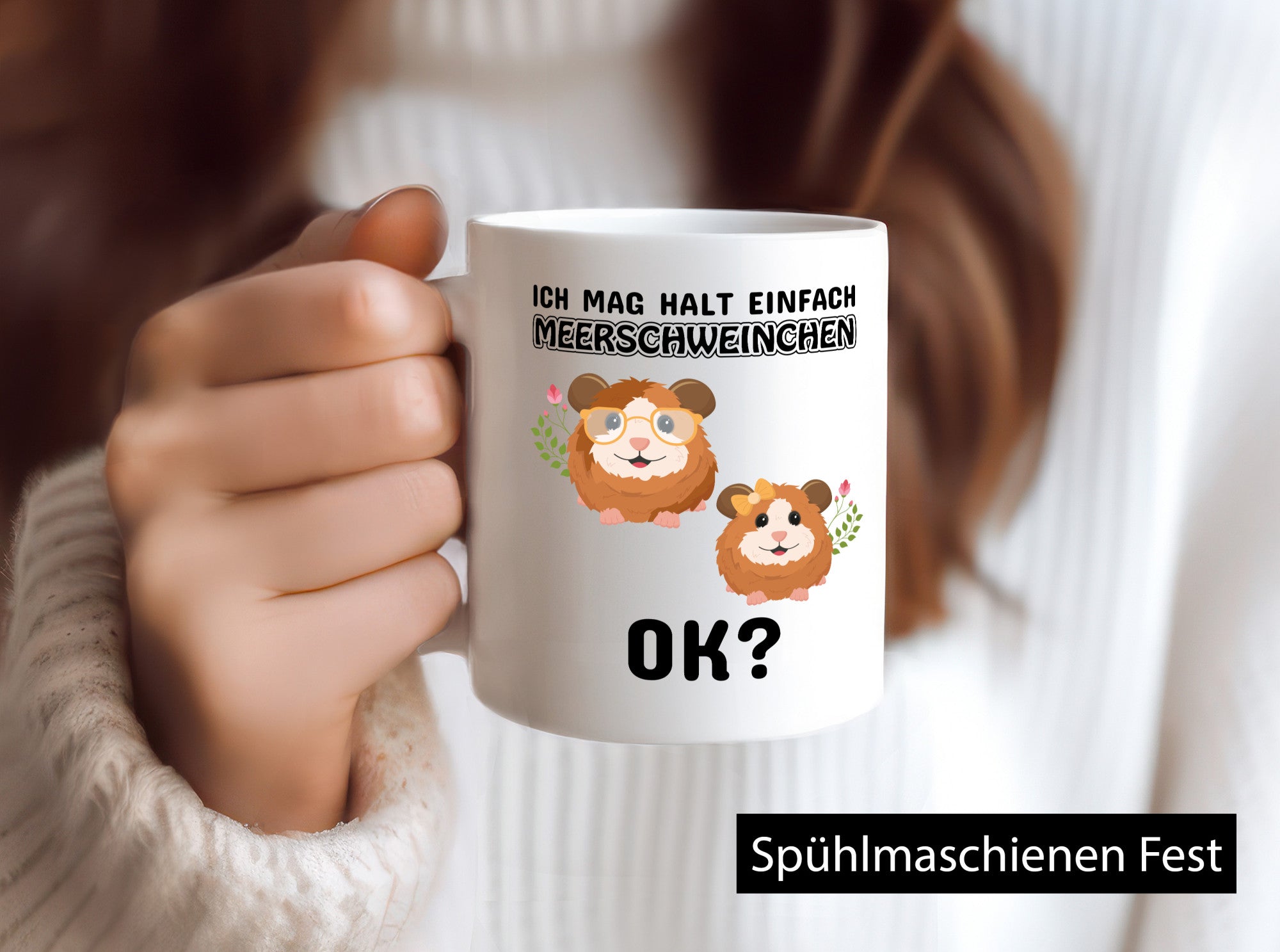 Ich mag halt einfach Meerschweinchen OK? Humor Geschenkidee Tasse