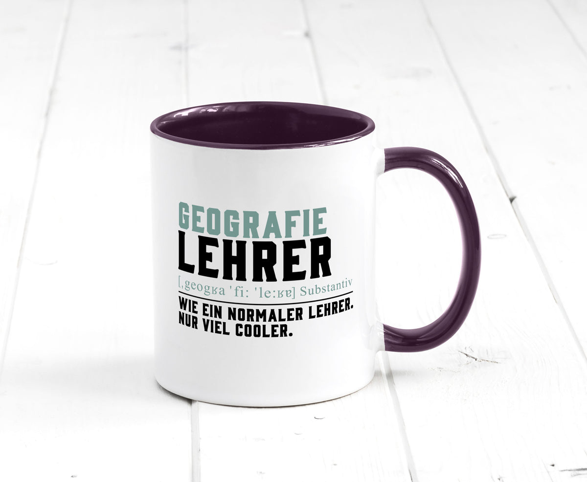 Geographielehrer | Lehrer Unterricht Lieblingslehrer lustiger Spruch Geschenk Tasse