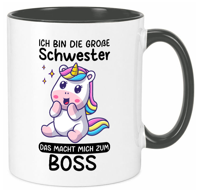 Große schwester macht mich zum Boss | Einhorn Geschwister lustiger Spruch