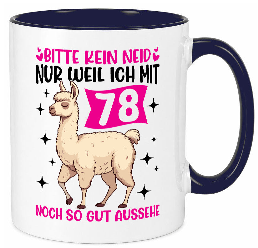 78. Geburtstag | 78 Jahre Lama gut aussehen Geschenk Geschenkidee lustiger Tasse