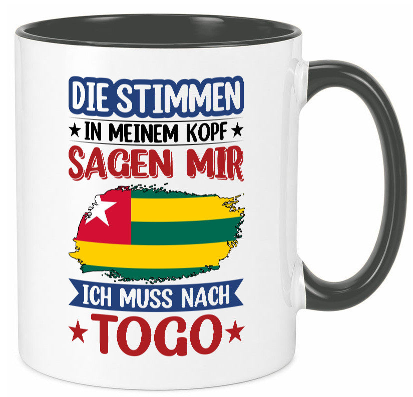 Togo | Urlaub Stimmen in meinem Kopf Traumland Humor Geschenkidee Tasse