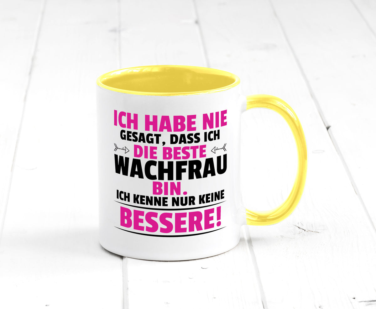 Die Beste Wachfrau | Wachpersonal Nachtwächter lustig Humor Geschenkidee Tasse