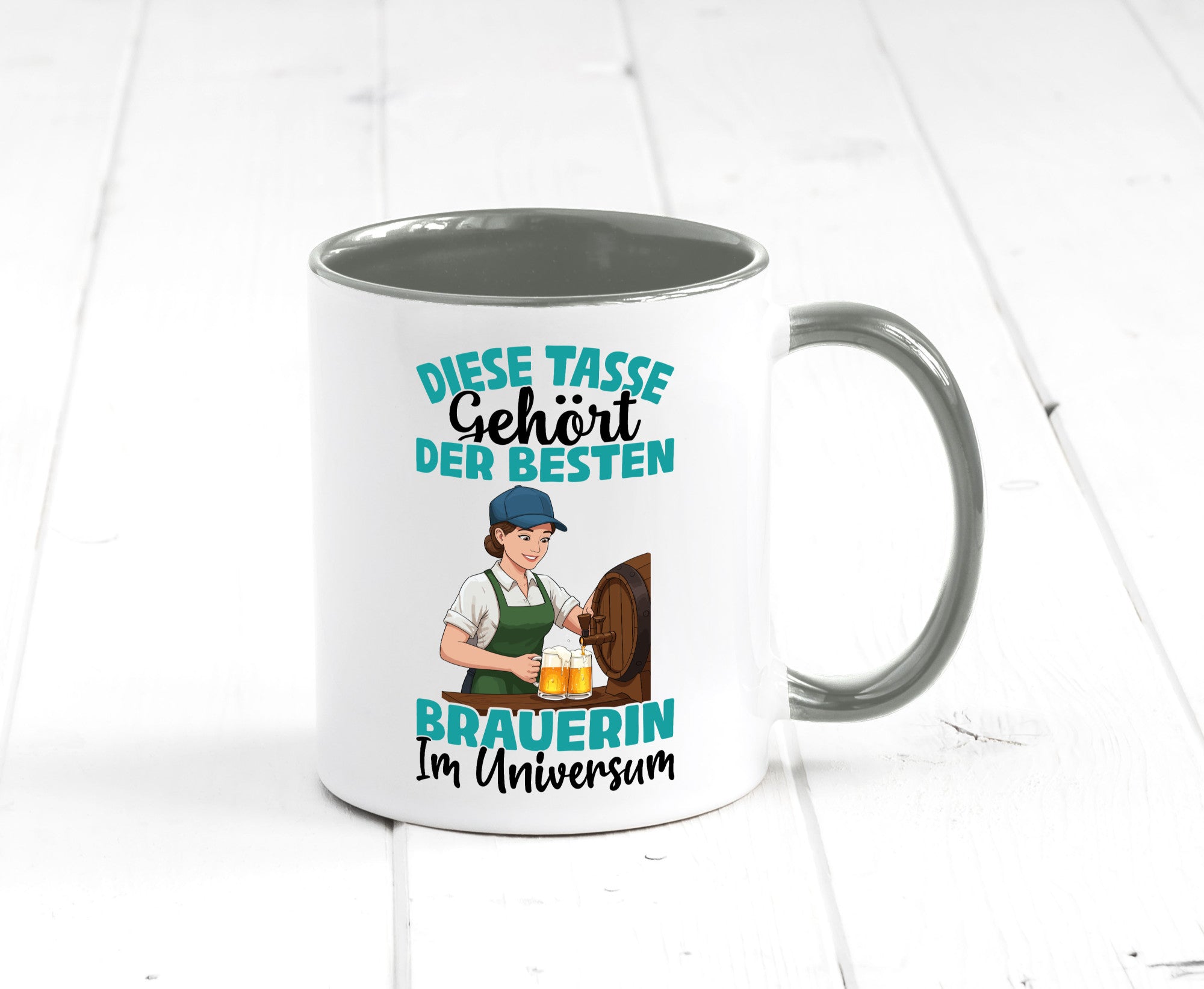Im Universum: Brauerin | Bier Brauerei lustiger Spruch Geschenk Humor