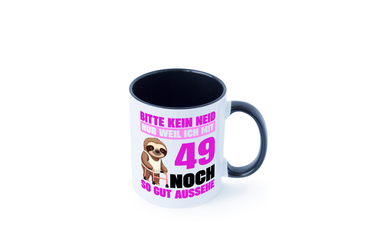 49. Geburtstag | Bitte kein neid Faultier 49 Jahre Humor Geschenkidee Tasse