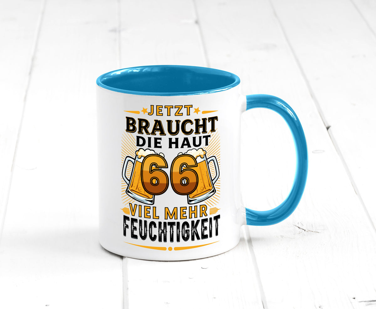 66 braucht die haut mehr Feuchtigkeit | 66. Geburtstag Humor Geschenkidee Tasse