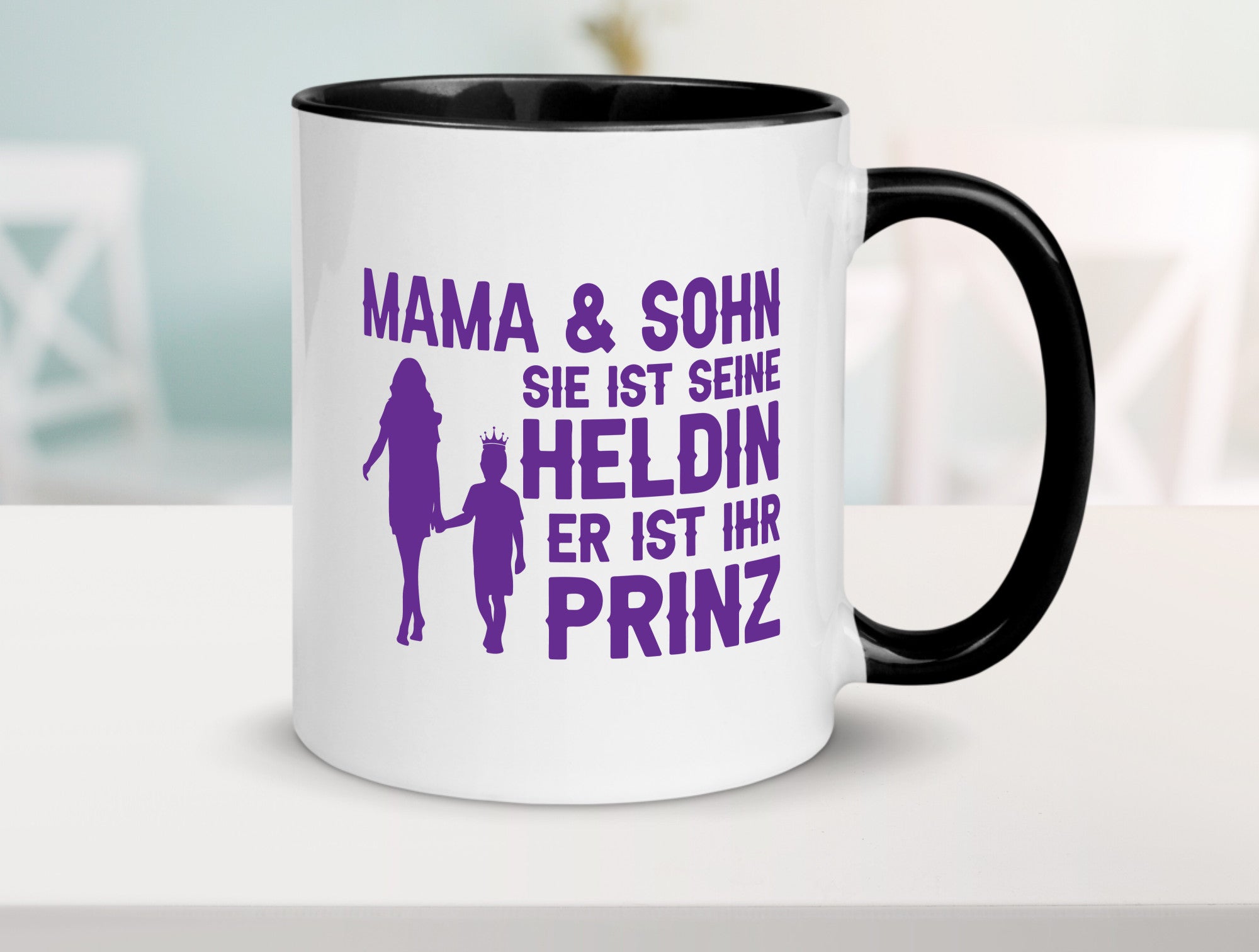 Mama & Sohn | Helding Prinz Mutterliebe Geschenkidee Familie Humor Tasse