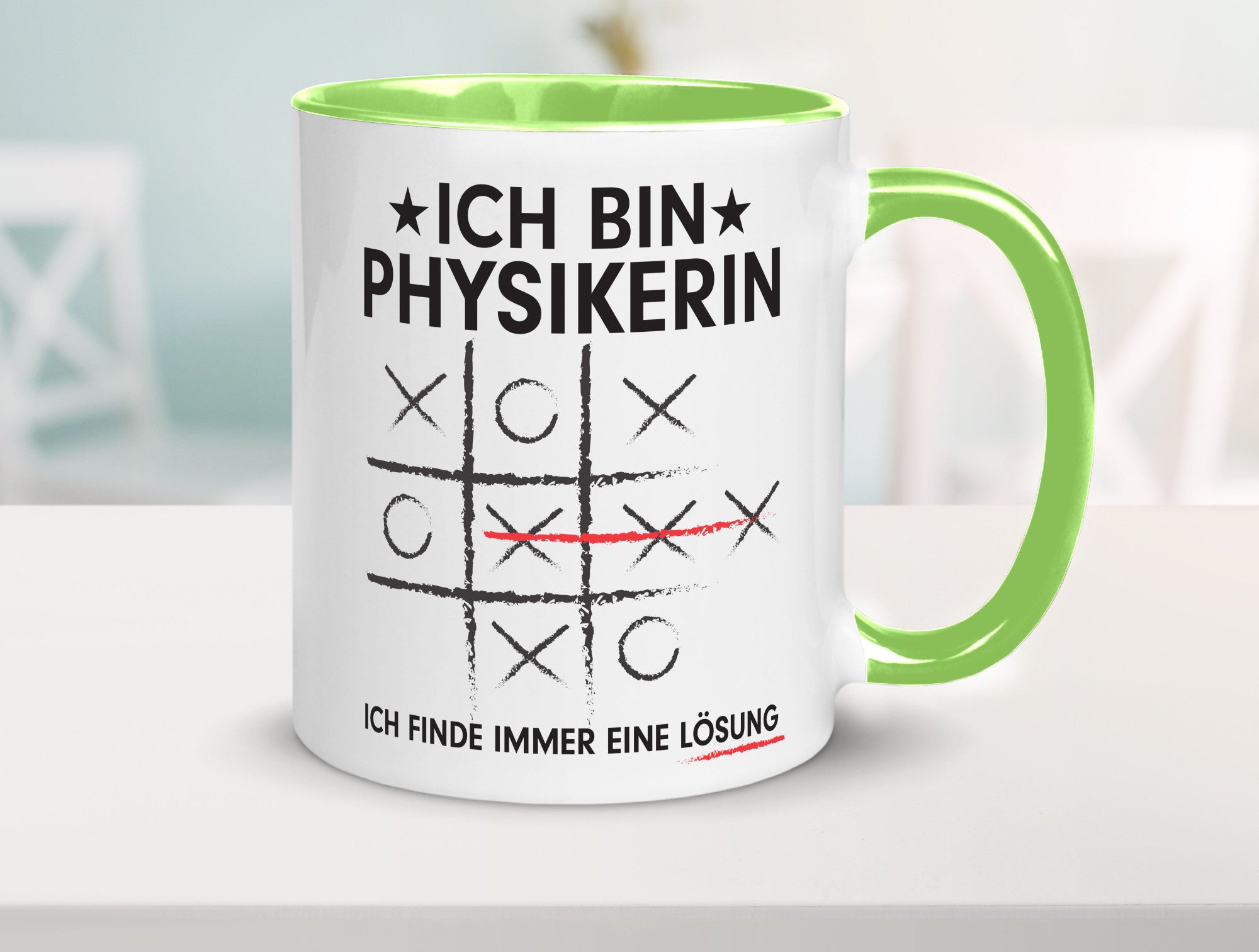 Löse Probleme: Physikerin | Physik Humor Geschenkidee Tasse