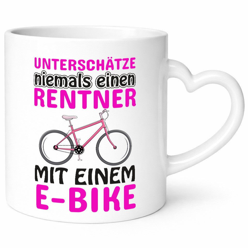 Rentner mit E-Bike | Fahrrad Tasse Rente Humor Geschenk Ruhestand Jubiläum