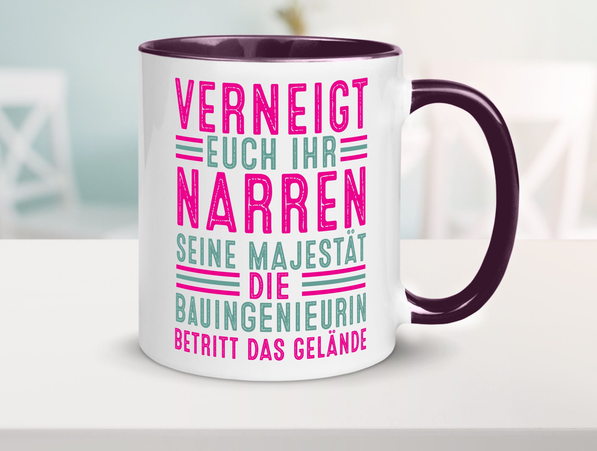 Verneigt euch: Bauingenieurin | Ingenieurin Geschenkidee Humor Tasse