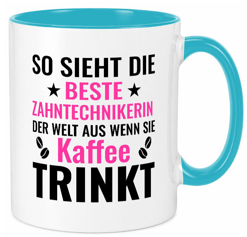 Kaffee trinkt: Zahntechnikerin | Zahnmedizin lustiger Spruch Geschenk Humor Tasse