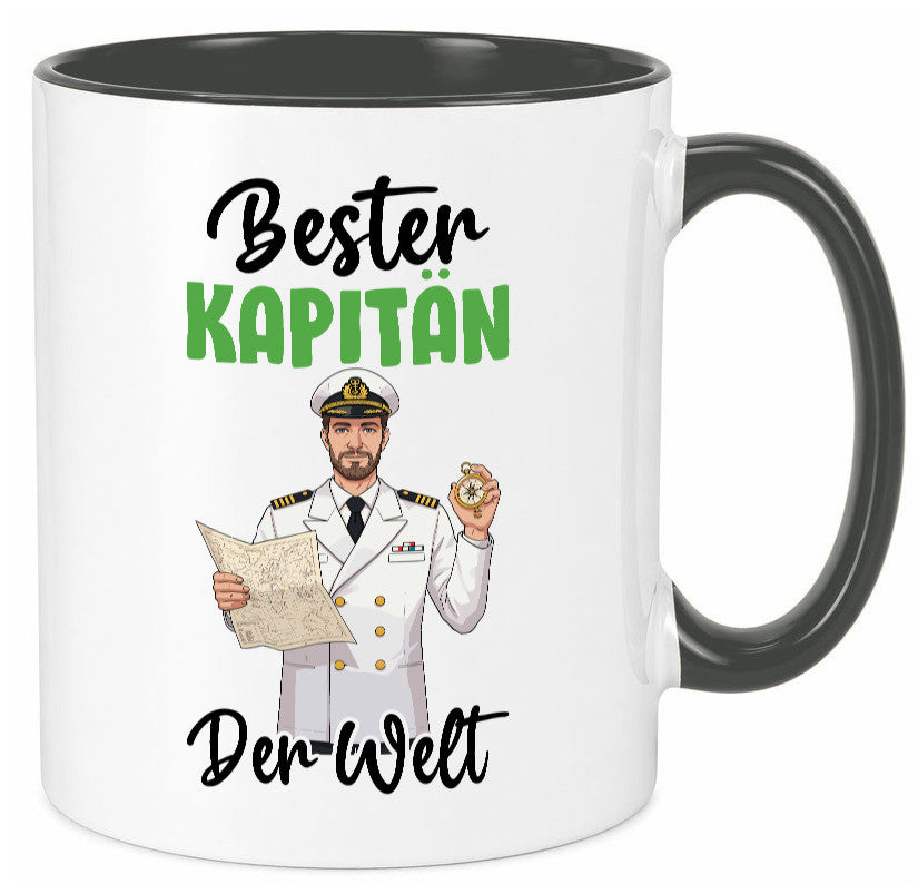 Bester Kapitän | Schiffskapitän Schiff v2 Geschenk Humor Geschenkidee lustiger Tasse