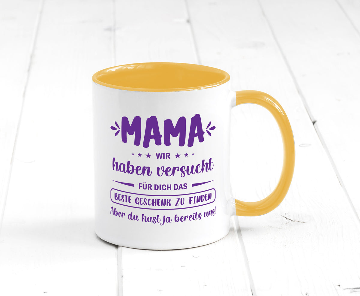 Perfekte geschenk | du hast ja bereits uns Muttertag lustiger Spruch Familie Tasse