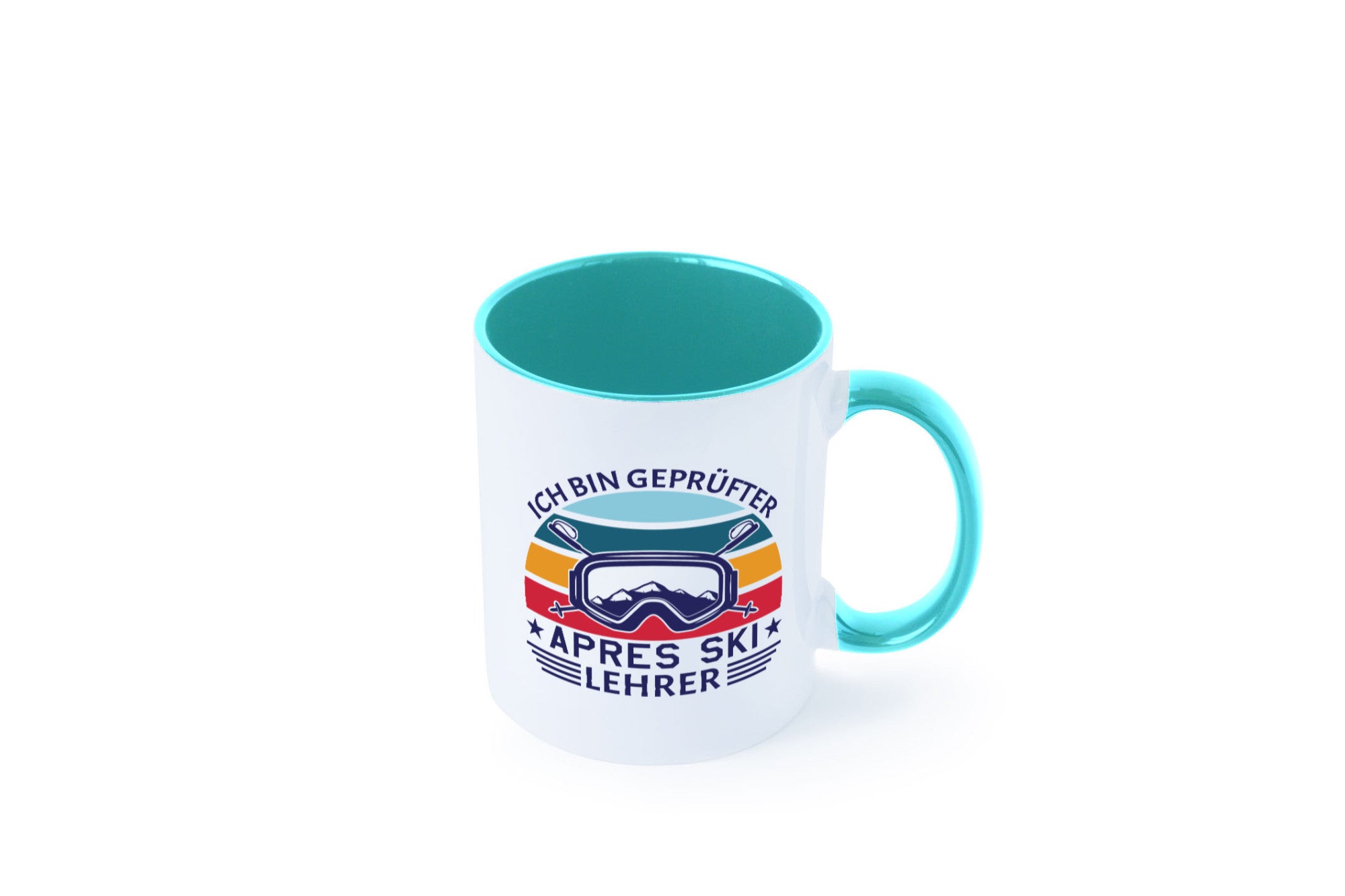 Geprüfter Apres Ski Lehrer | Ski-Brille Berge Ski-Stöck lustig Humor