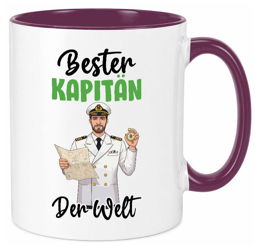 Bester Kapitän | Schiffskapitän Schiff v2 Geschenk Humor Geschenkidee lustiger Tasse