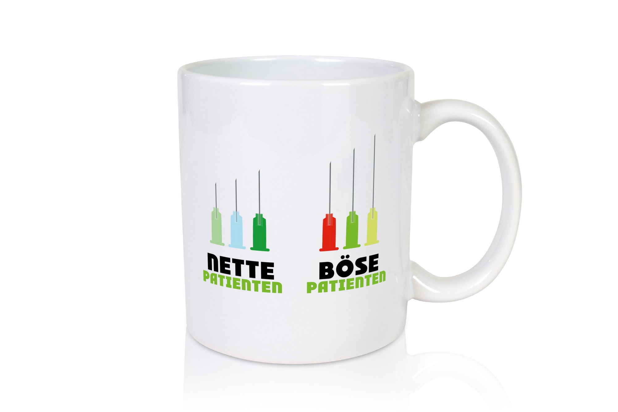 Nette und böse Patienten | Spritze Nadel Arzt Doktor Geschenkidee Humor Tasse