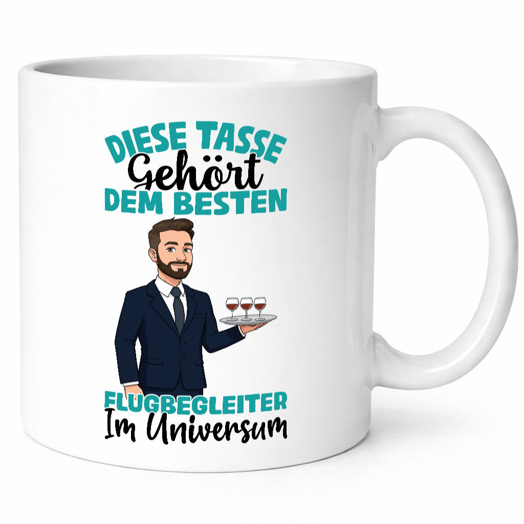 Im Universum: Flugbegleiter | Steward Flughafen Humor Geschenkidee Tasse