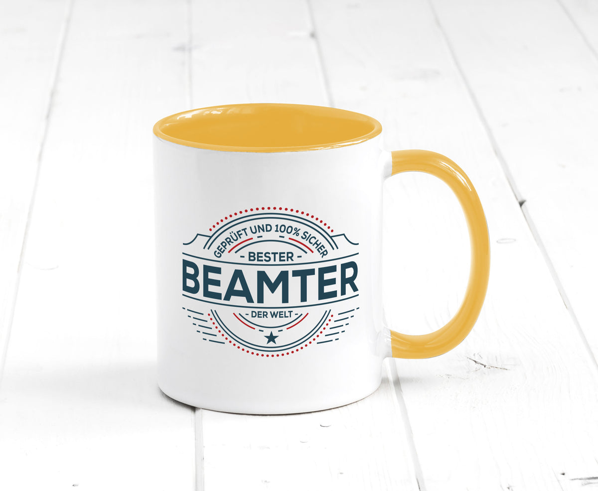 Geprüft und sicher: Beamter | Verbeamtung Dienst Humor Geschenkidee Tasse