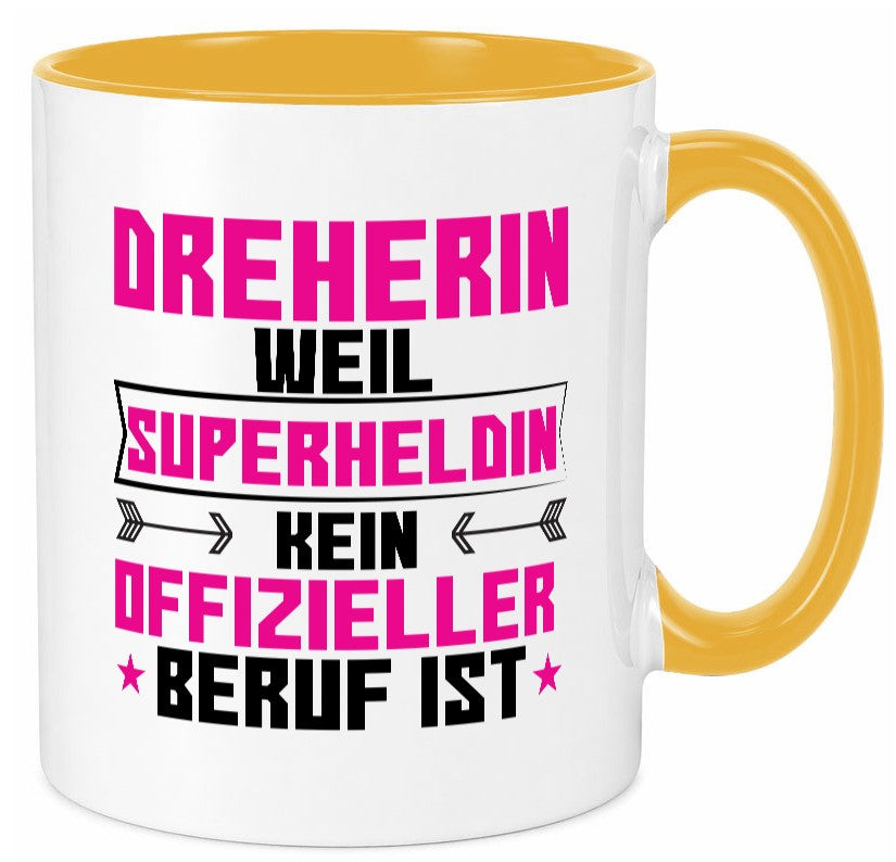 Superheldin Dreherin | Fräser Dreher Humor Geschenkidee Tasse