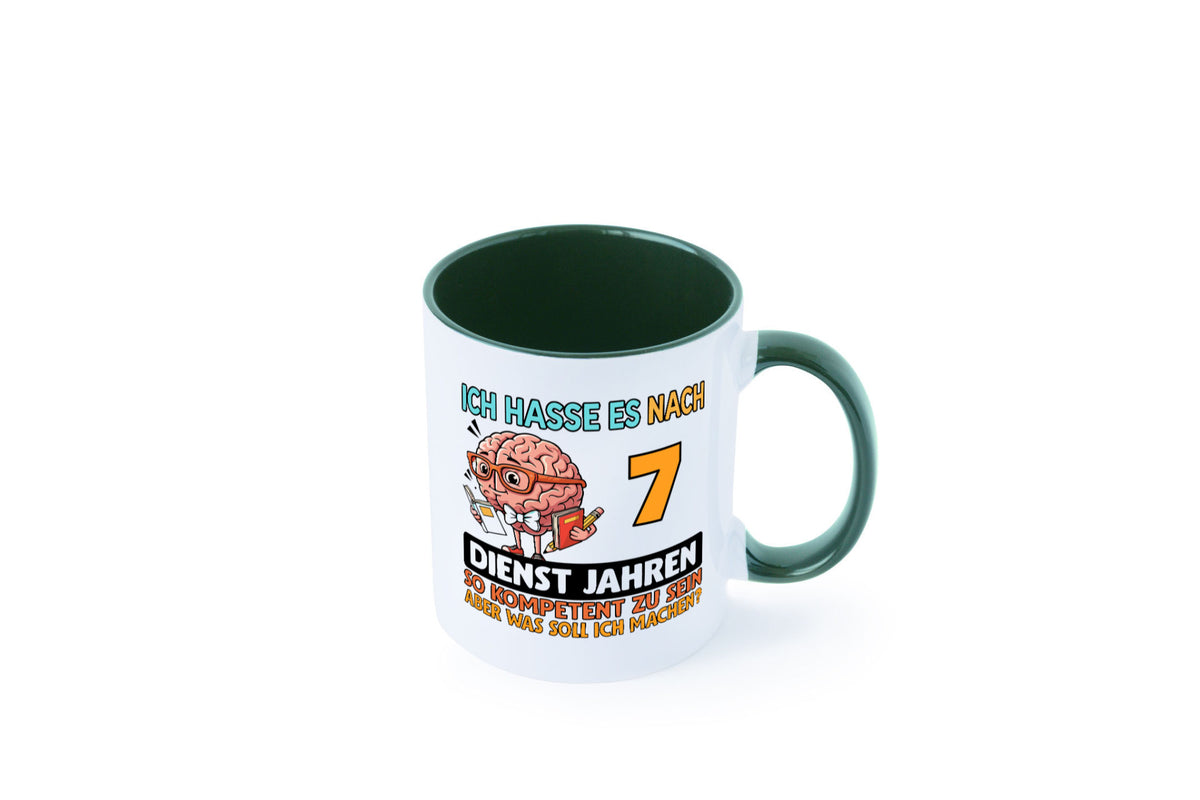 7 Dienstjahre | Arbeit Kompetent lustig Kollegen Büro Geschenk Tasse