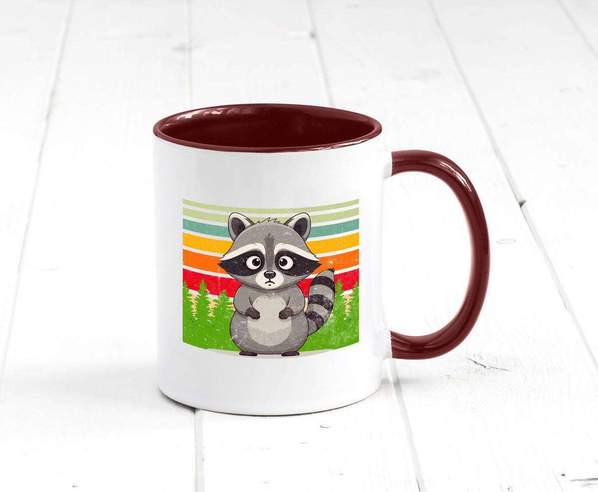 Waschbär | Vintage v2 lustiger Spruch Geschenk Humor Geschenkidee Tasse