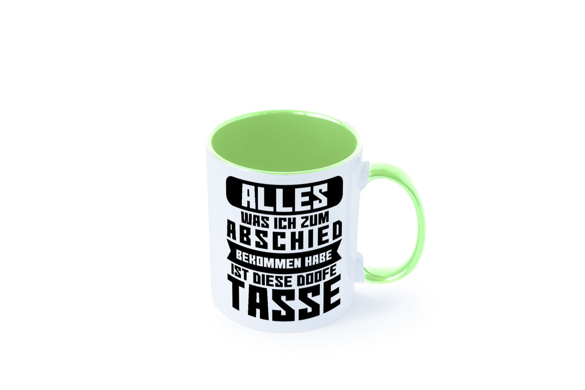 Zum Abschied | Kollegen Jobwechsel Büro Abschluss Geschenk Arbeit lustiger Tasse