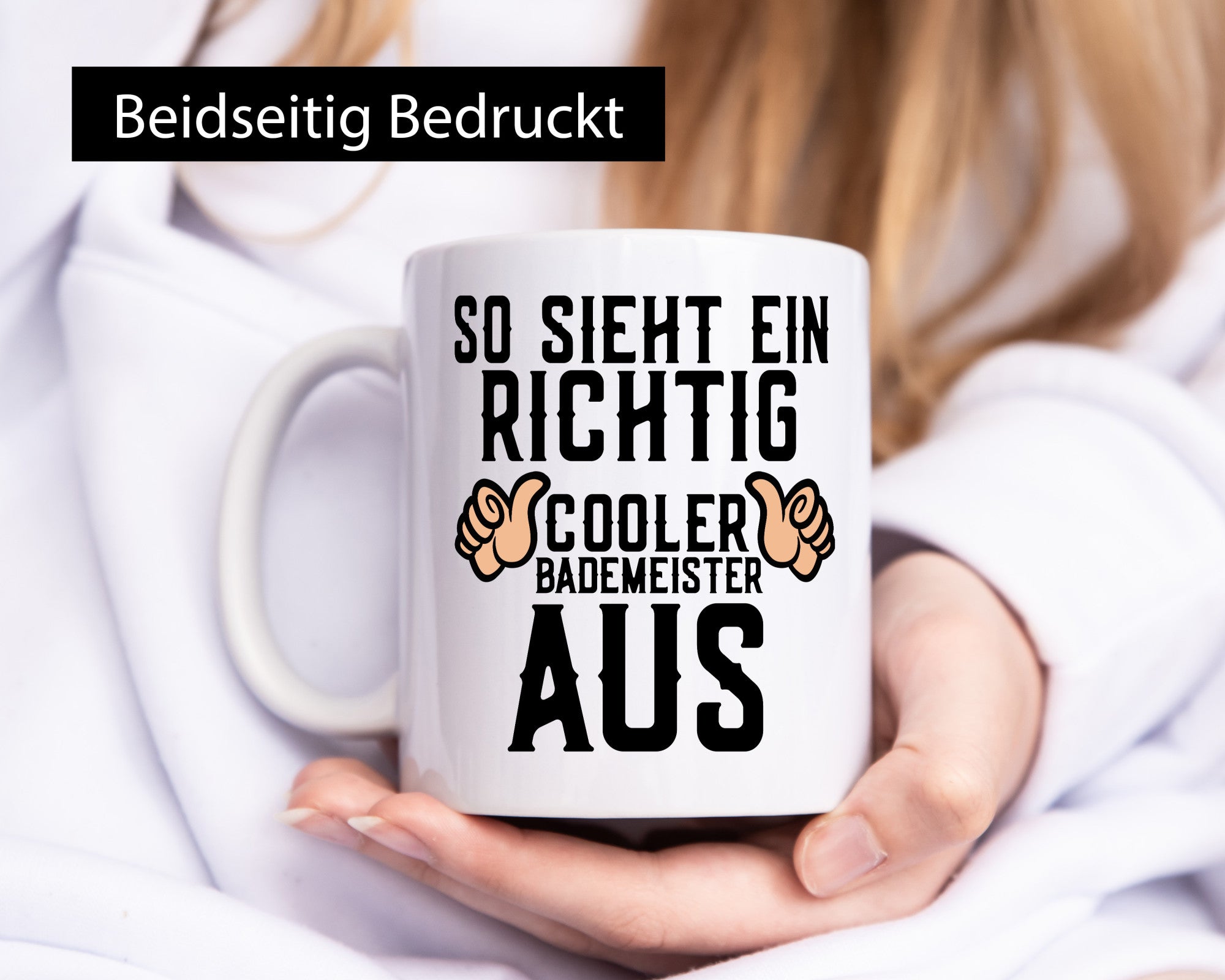 Richtig cooler Bademeister | Daumen hoch Schwimmbad lustig Humor Geschenkidee