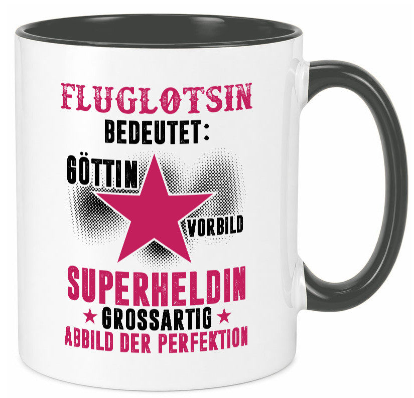Bedeutung von Fluglotsin | Flughafen Flugverkehr Geschenkidee Humor Tasse