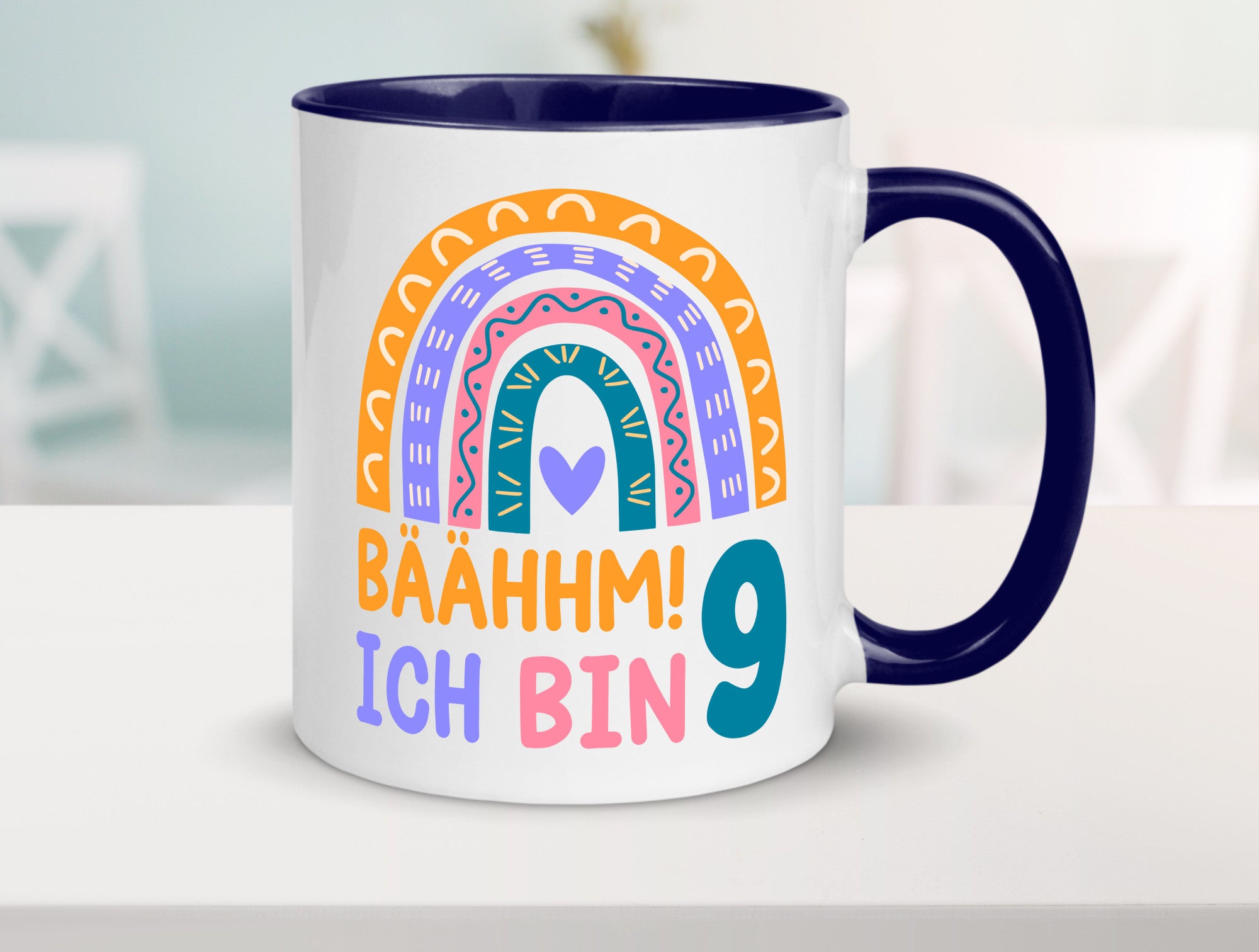 9. Geburtstag | 9 Jahre Regenbogen Bääm Mädchen Geschenk Geschenkidee lustiger