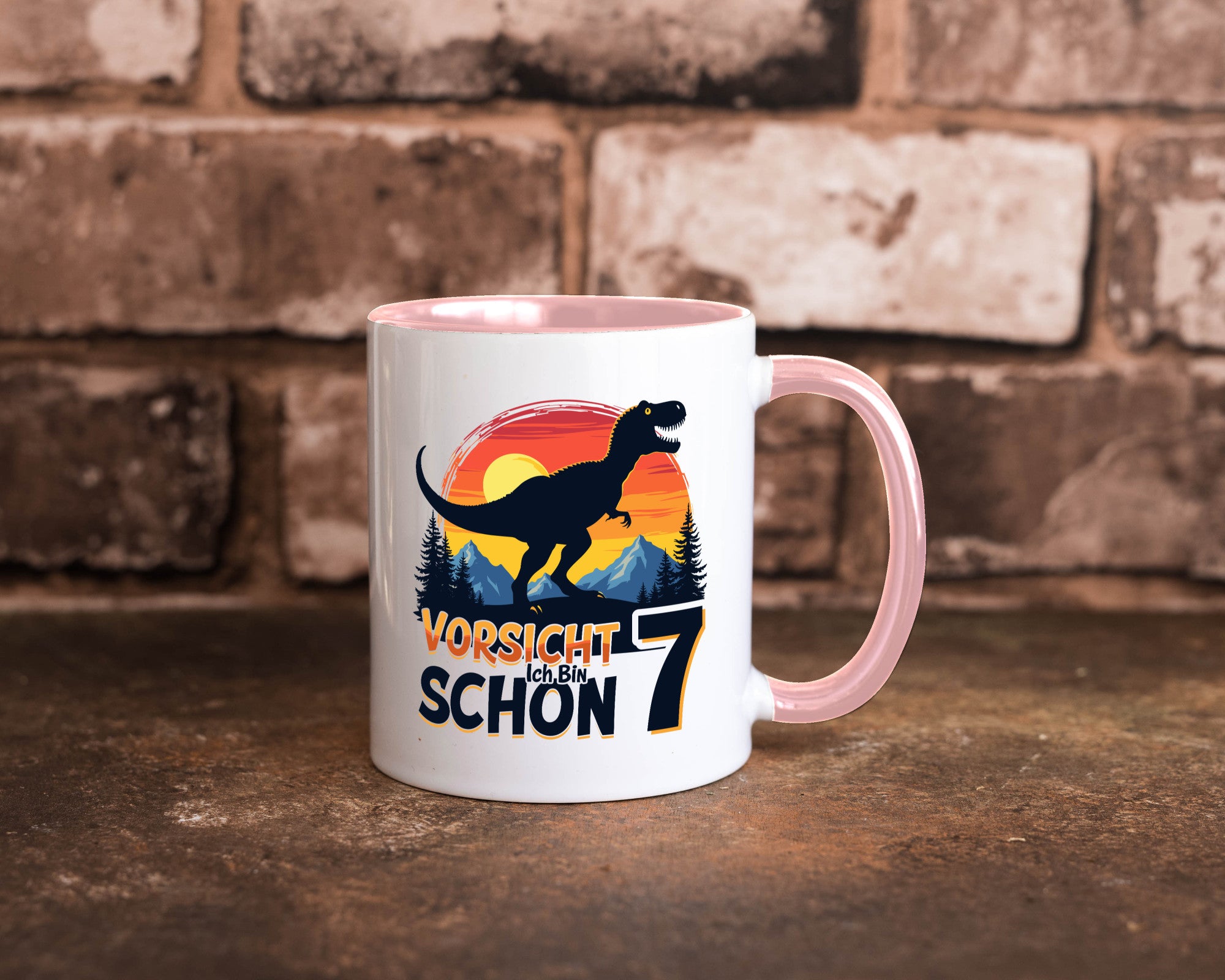 7. Geburtstag | 7 Jahre Dinosaurier v2 Geschenk Geschenkidee lustiger Spruch