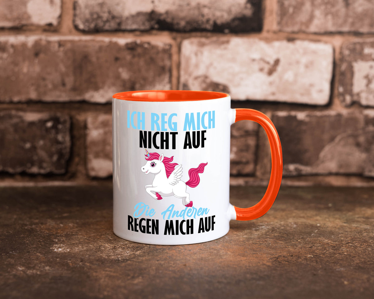 Ich reg mich nicht auf lustiger Spruch Geschenk Humor Geschenkidee Tasse