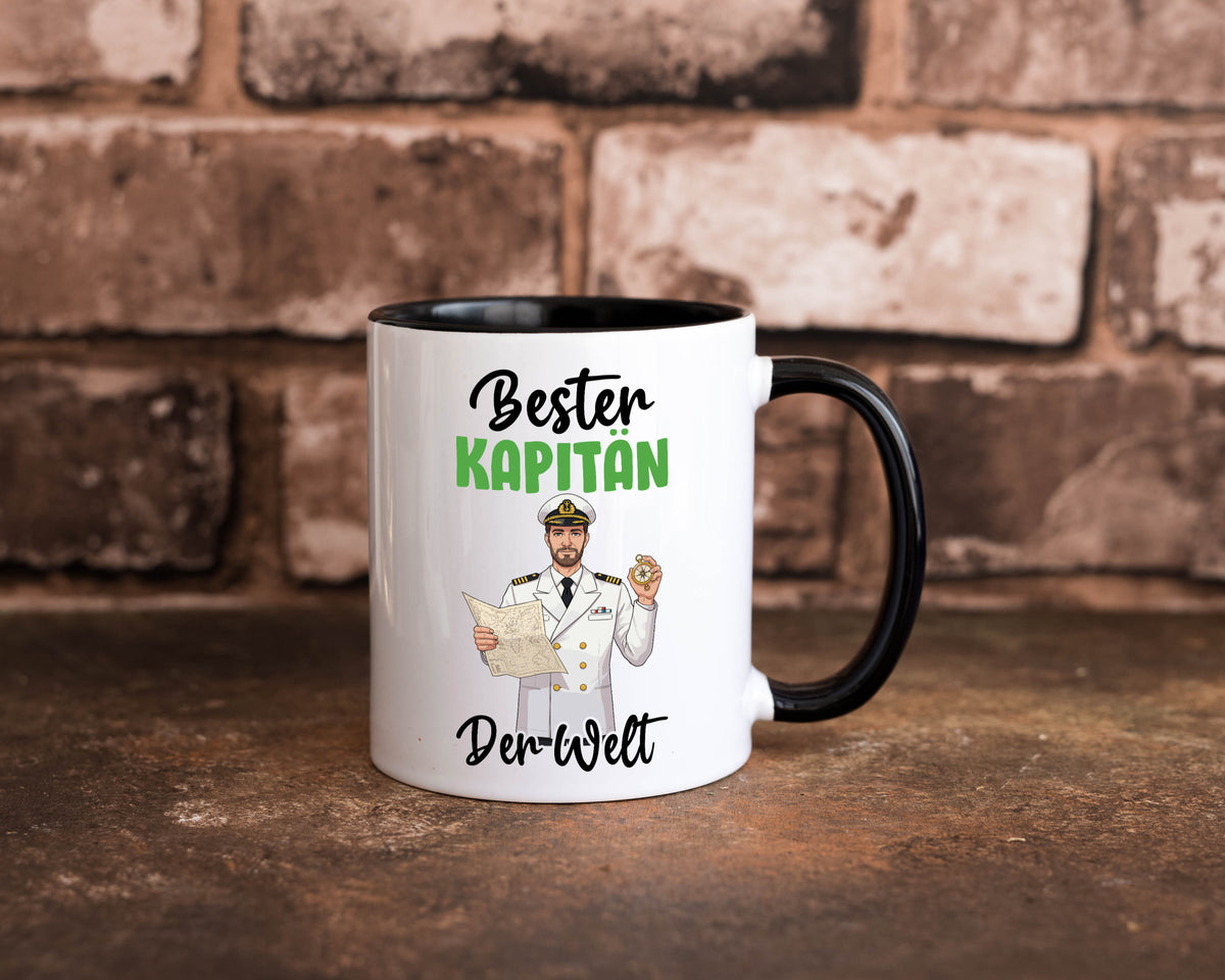 Bester Kapitän | Schiffskapitän Schiff v2 Geschenk Humor Geschenkidee lustiger Tasse