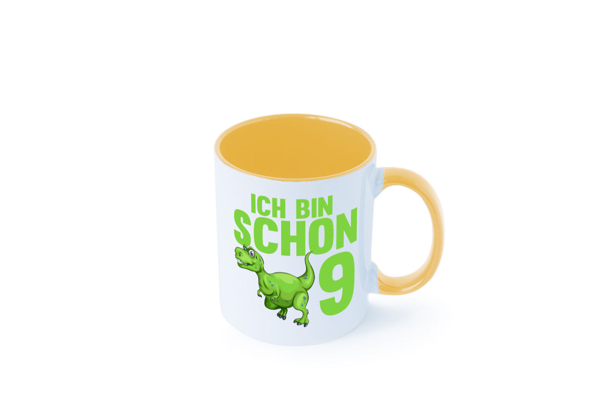 9. Geburtstag | 9 Jahre Dino Dinosaurier Geschenkidee Humor Tasse