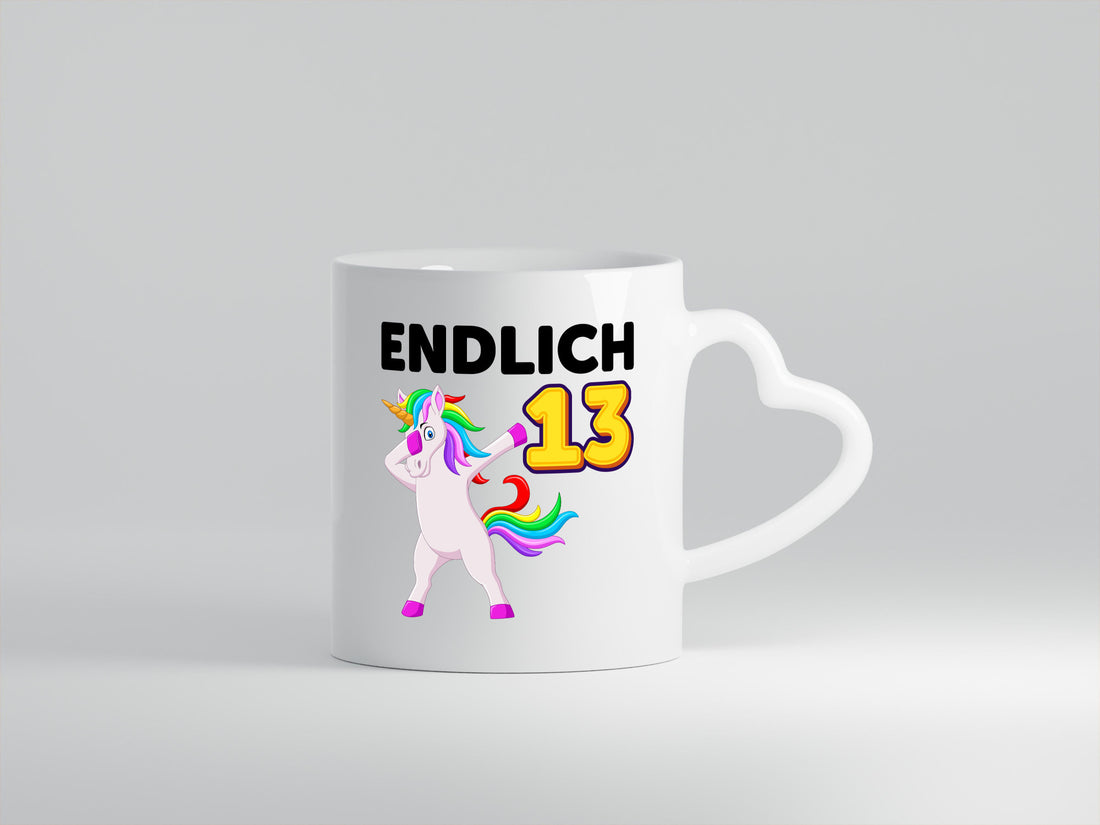 13. Geburtstag | endlich 13 Jahre Einhorn Mädchen Geschenkidee Humor Tasse