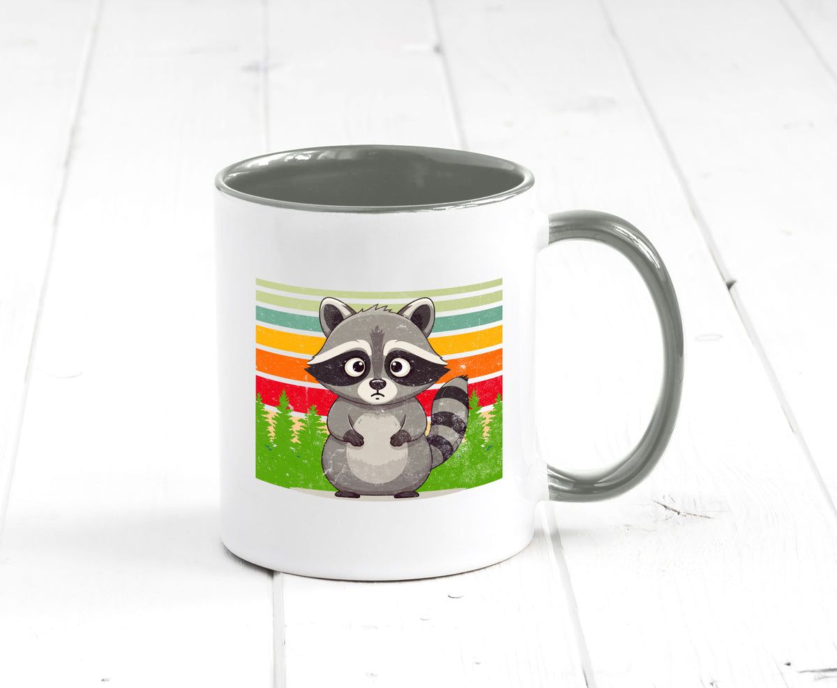 Waschbär | Vintage v2 lustiger Spruch Geschenk Humor Geschenkidee Tasse