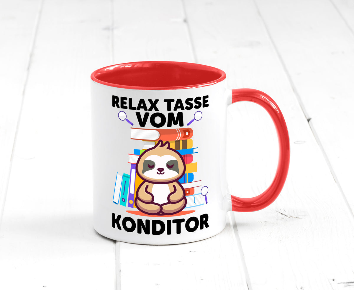Relax Tasse: Konditor | Konditorei lustiger Spruch Geschenk Humor Geschenkidee