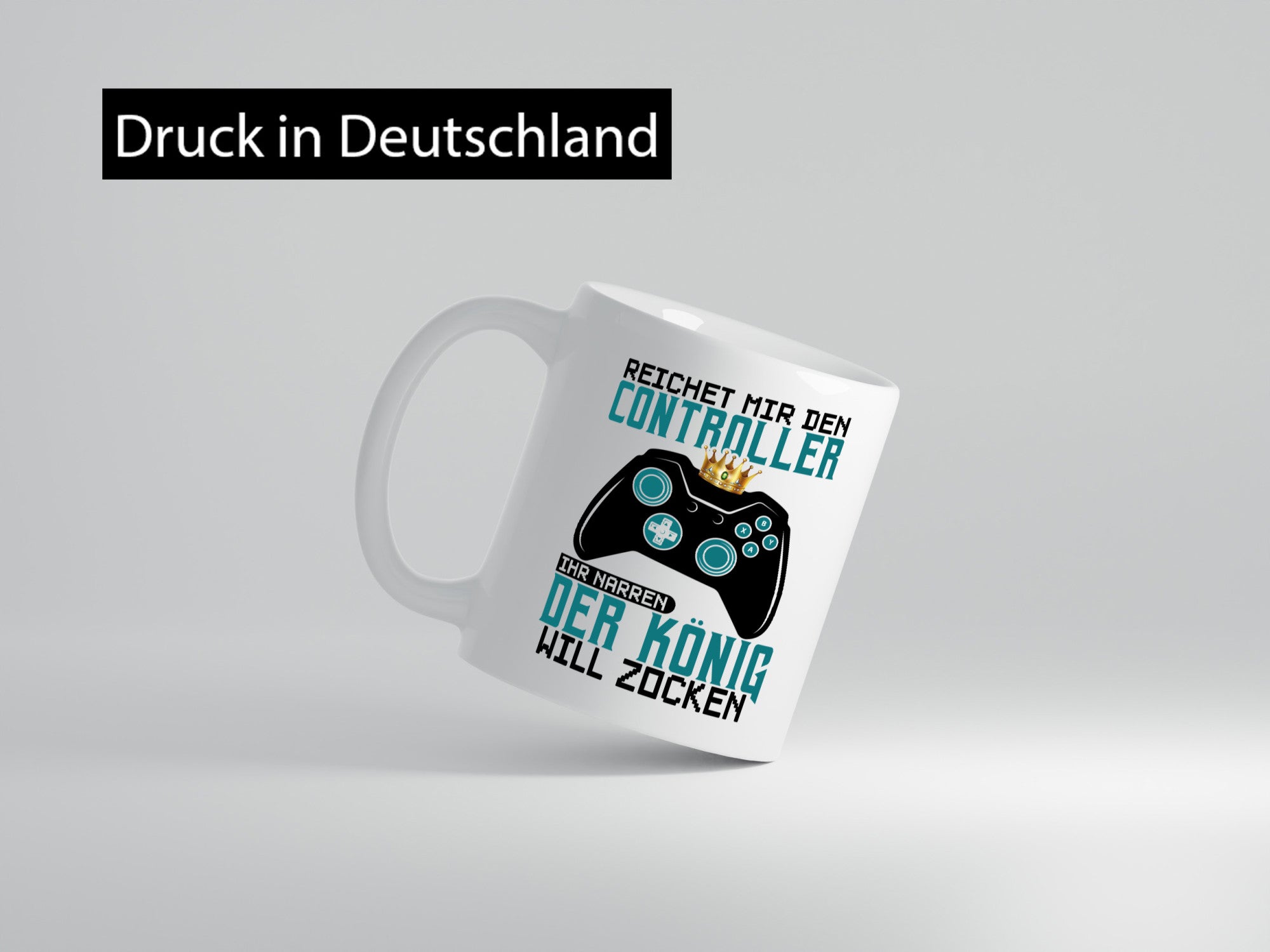 Der König will Zocken | Gamer lustiger Spruch Geschenk Humor Geschenkidee Tasse