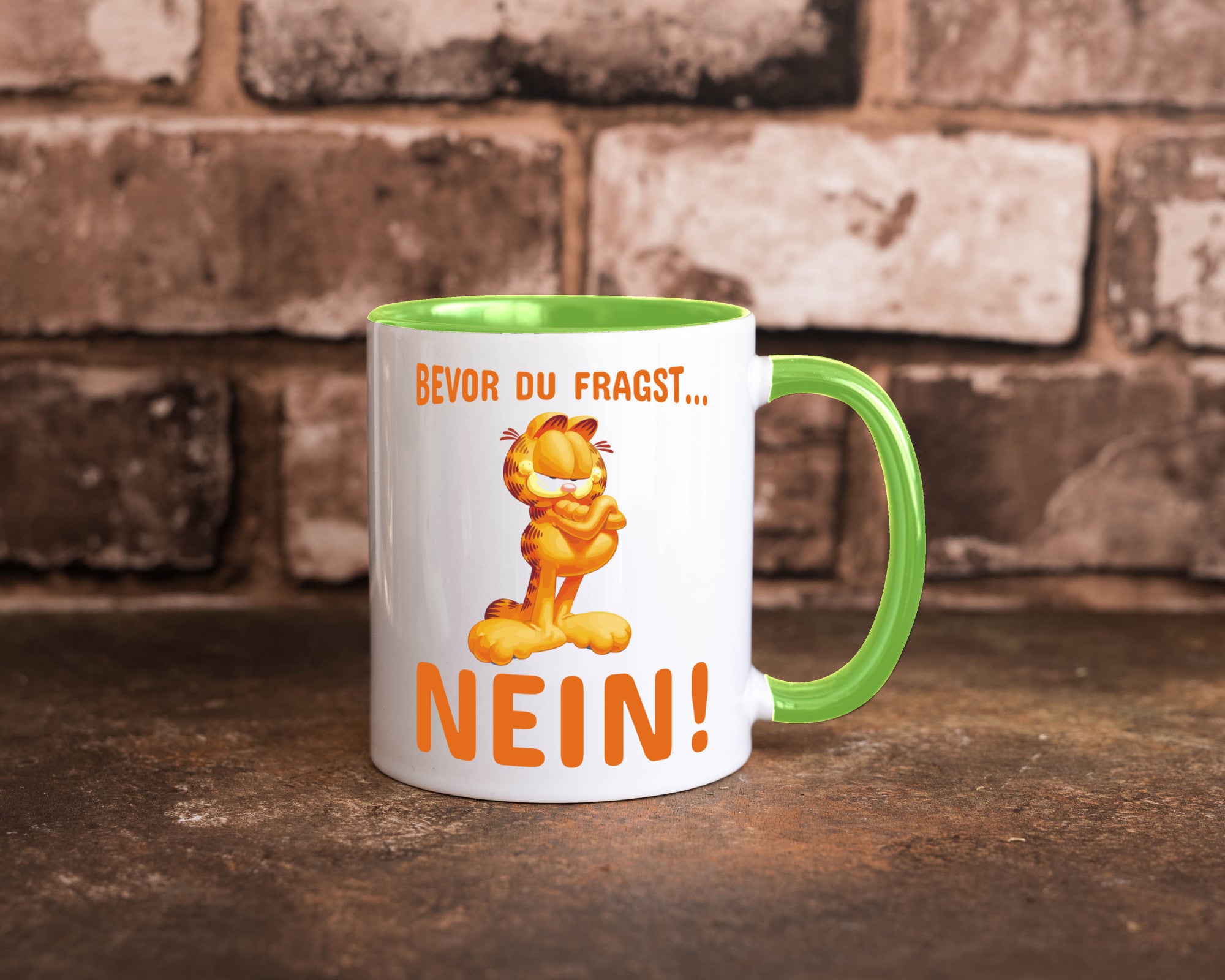 Bevor du fragst? Nein! | grimmige Katze Spruchtasse lustig Tierliebhaber Humor