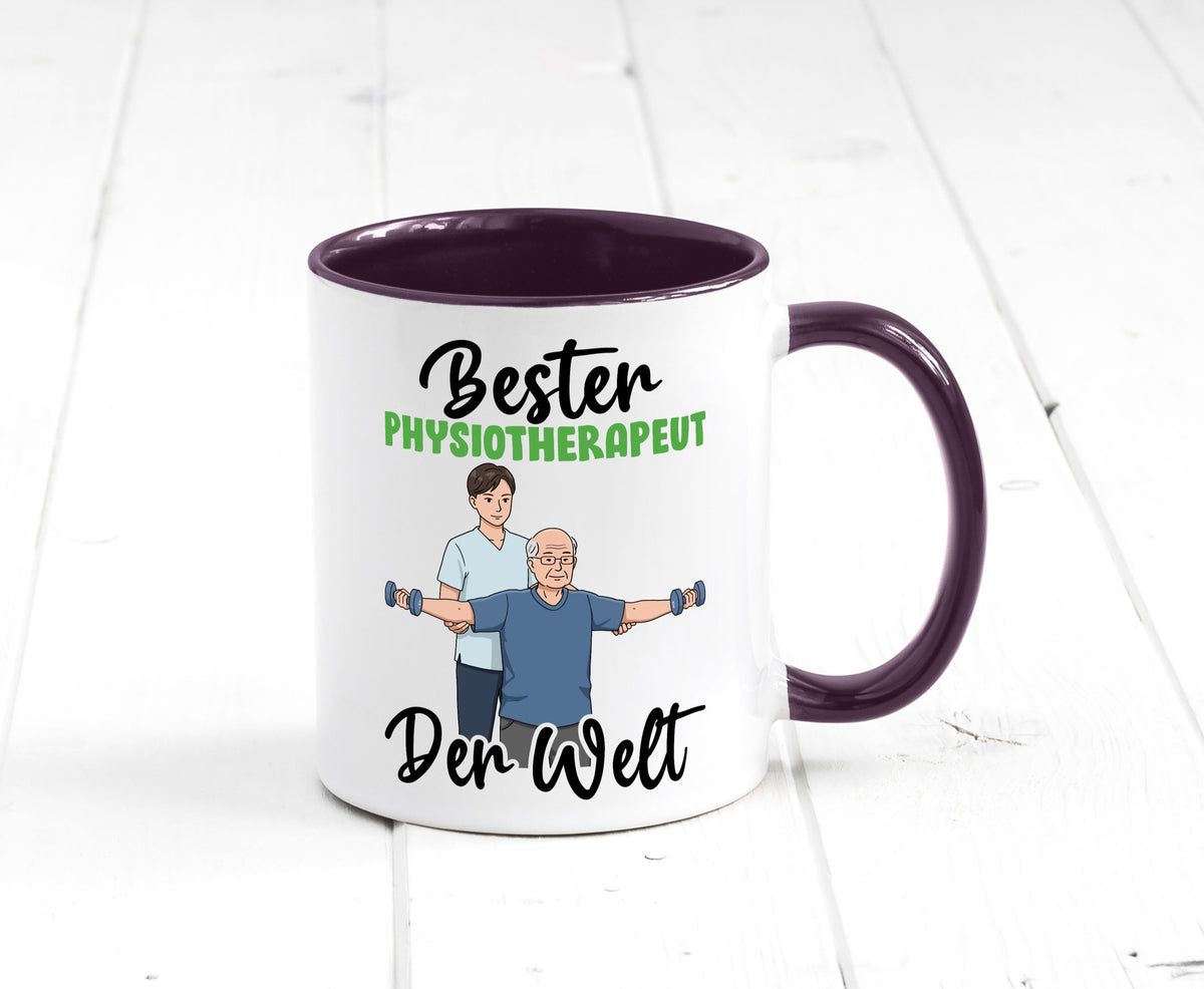 Bester Physiotherapeut v3 Geschenk Humor Geschenkidee lustiger Spruch Tasse
