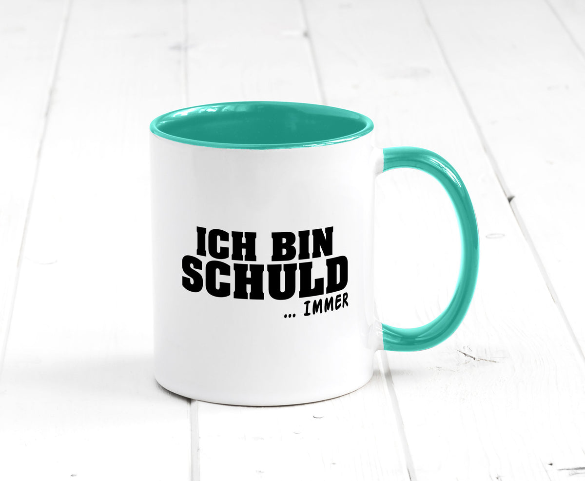 Ich bin Schuld | Schwarze Schaff lustig Humor Geschenkidee Geschenk Tasse