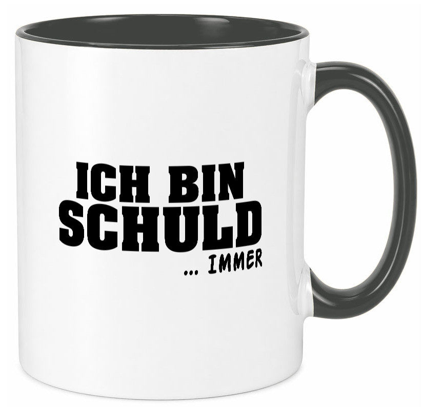 Ich bin Schuld | Schwarze Schaff lustig Humor Geschenkidee Geschenk Tasse