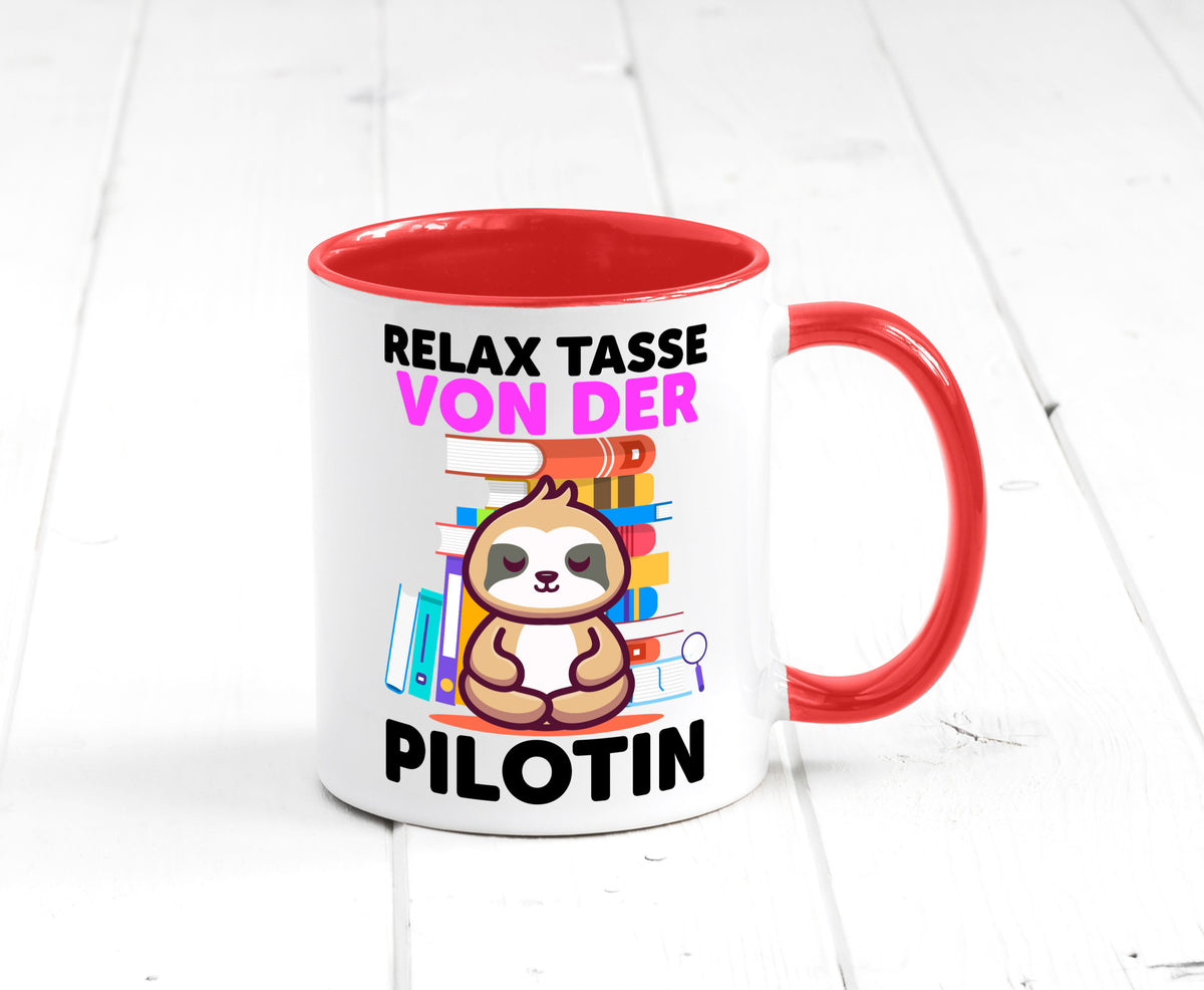 Relax Tasse: Pilotin | Definition Piloten lustiger Spruch Geschenk Humor