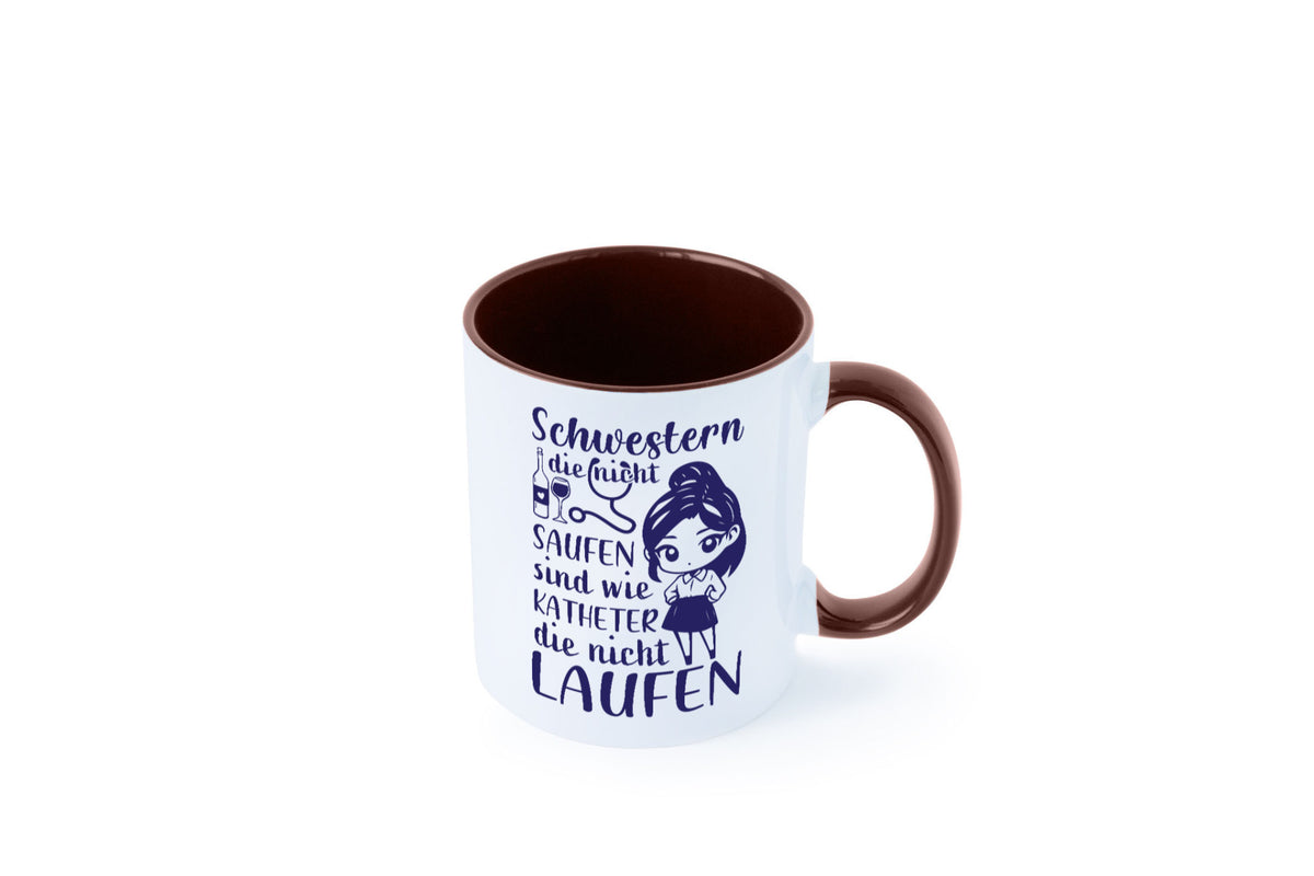 Schwestern die nicht saufen | Krankenschwester Alkolhol Geschenkidee Humor Tasse