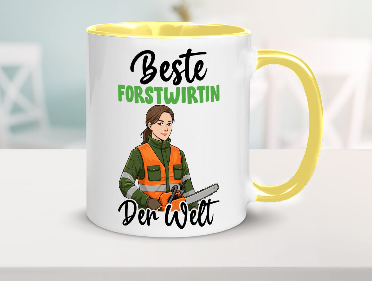 Beste Forstwirtin | Forst Wirtin v2 lustig Humor Geschenkidee Geschenk Tasse