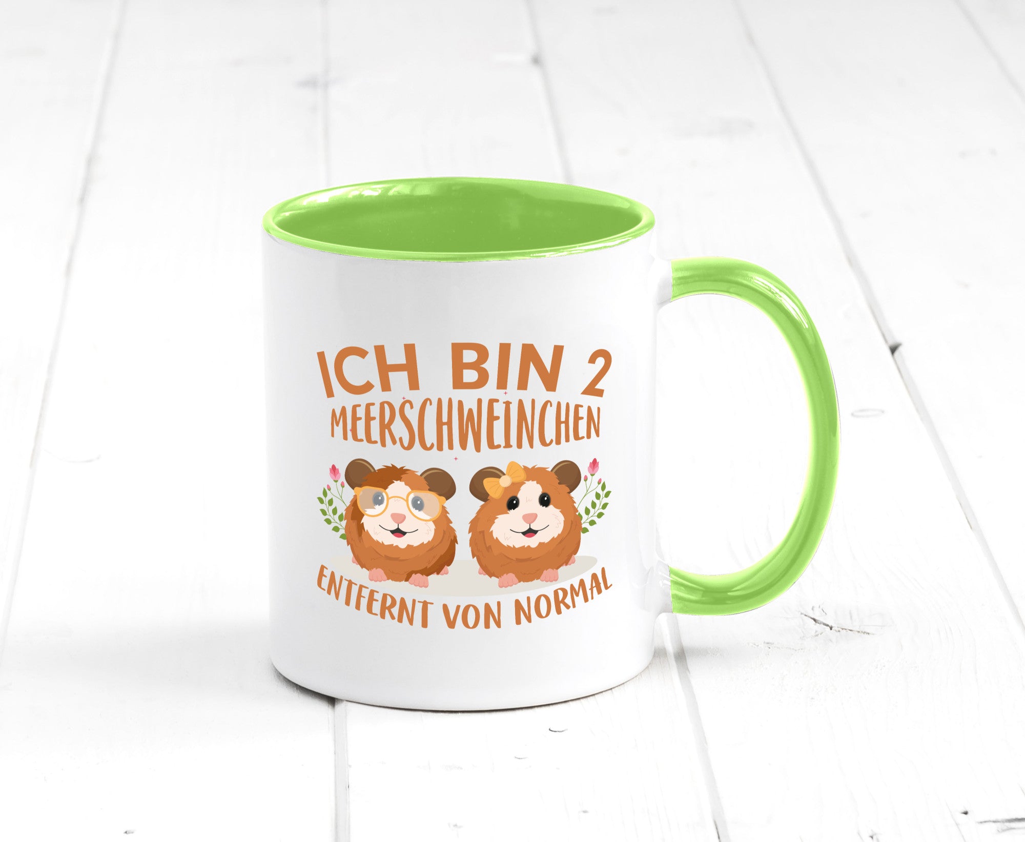 Zwei Meerschweinchen | Tierfreund Tasse Tier Liebe lustig Tierliebhaber Humor
