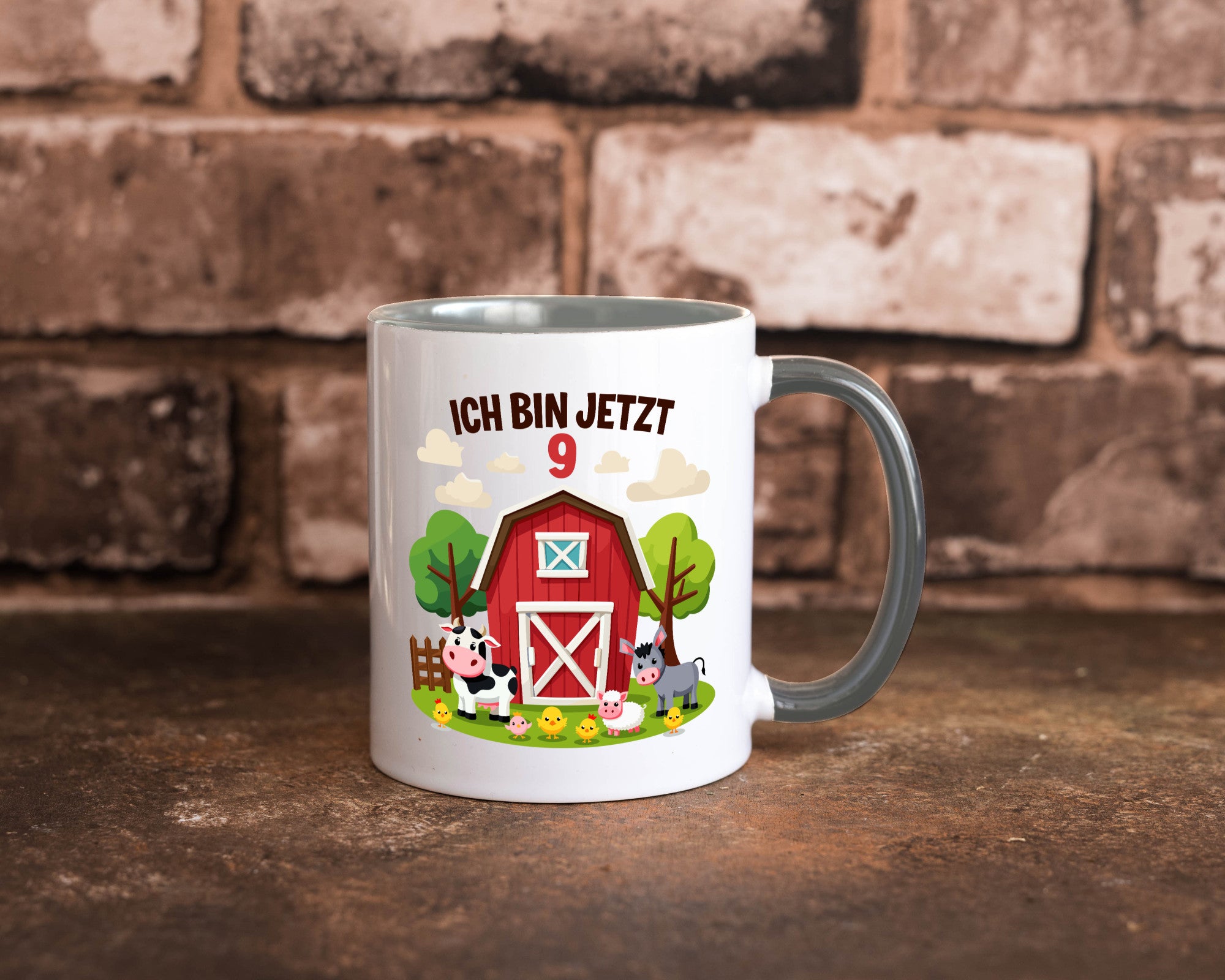 9. Geburtstag | 8 Jahre Bauernhof und Tiere Humor Geschenkidee Tasse