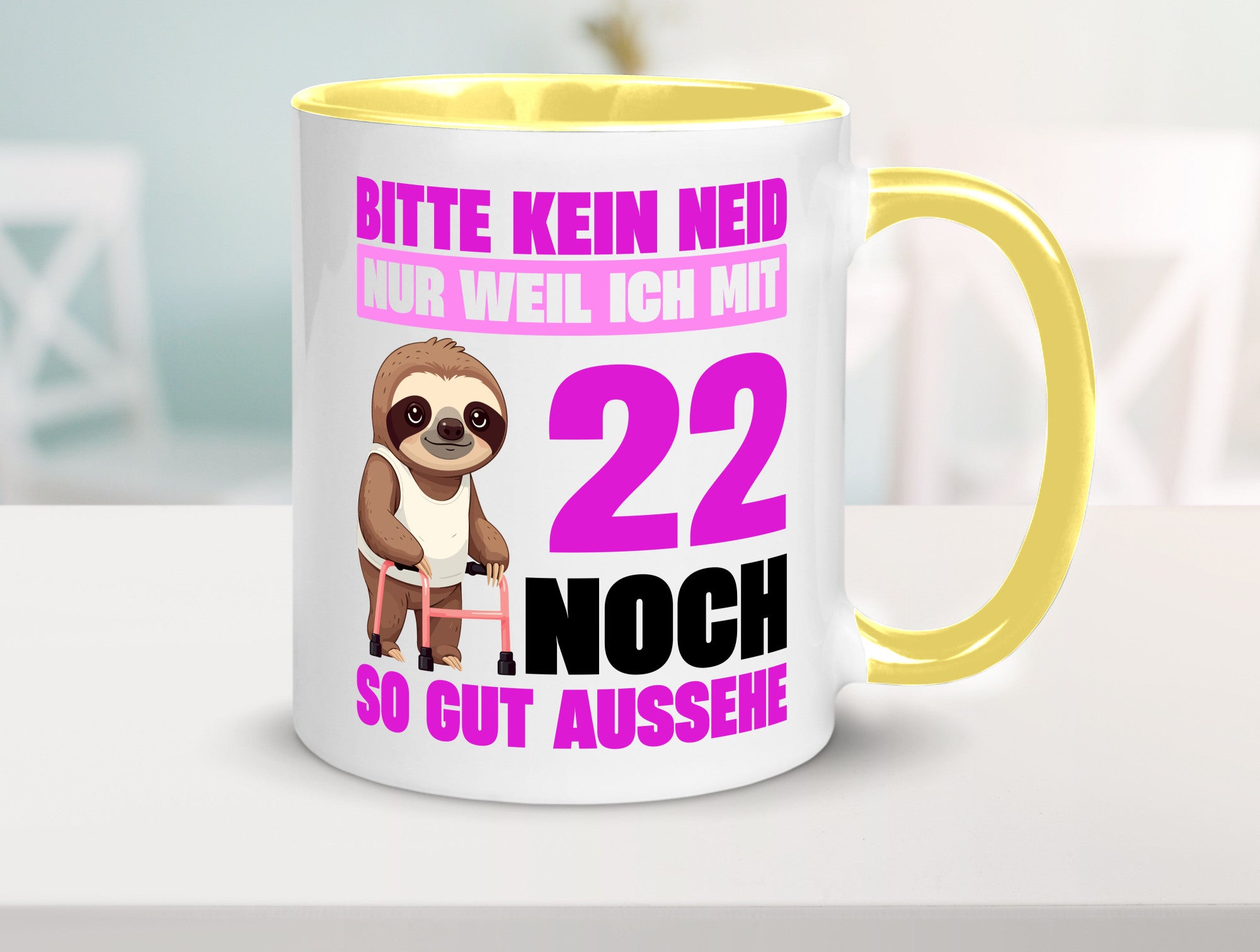 22. Geburtstag | Bitte kein neid Faultier 22 Jahre lustig Geschenkidee Geschenk