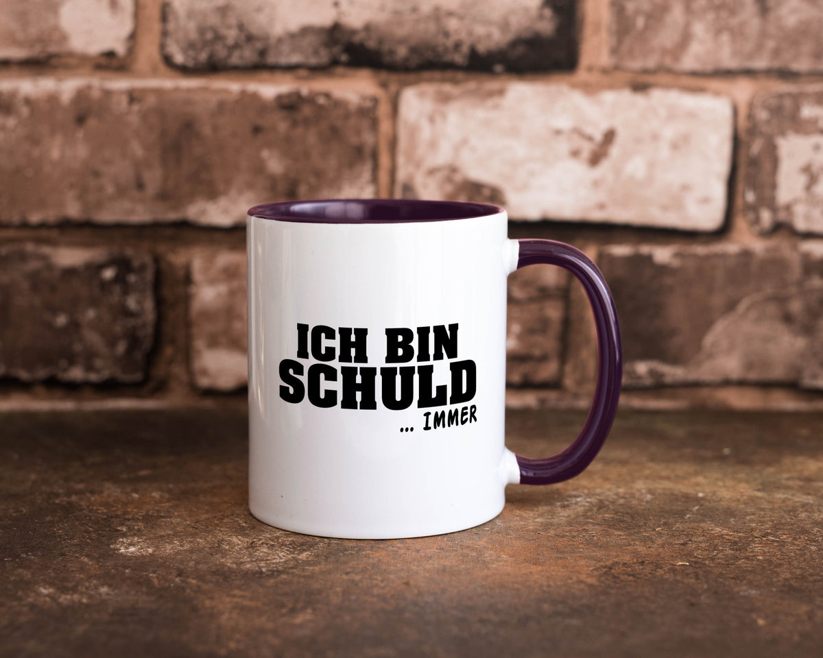 Ich bin Schuld | Schwarze Schaff lustig Humor Geschenkidee Geschenk Tasse