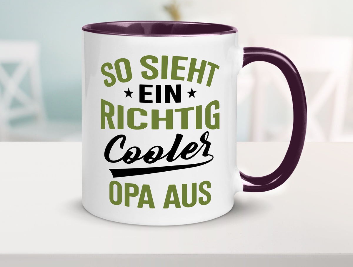 So sieht ein richtig Cooler Opa aus | Großvater Geschenkidee Familie Humor Tasse